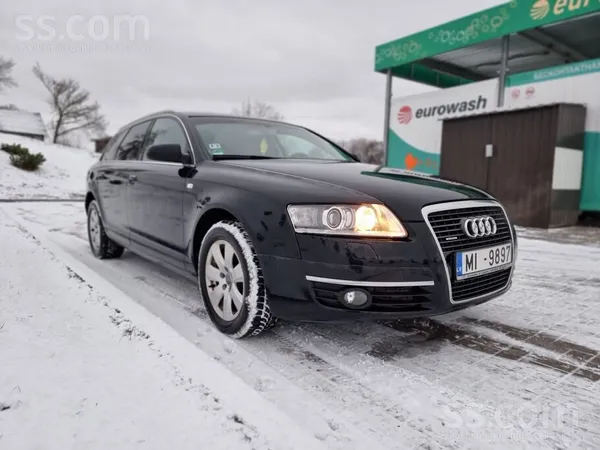 Audi A6 2008, 3.0D dīzelis, Manuāls, Universāls, Melns — Latvijā