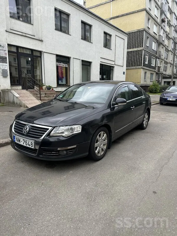 Volkswagen Passat (B6) 2005, 1.9D dīzelis, Manuāls, Sedans, Melns — Latvijā