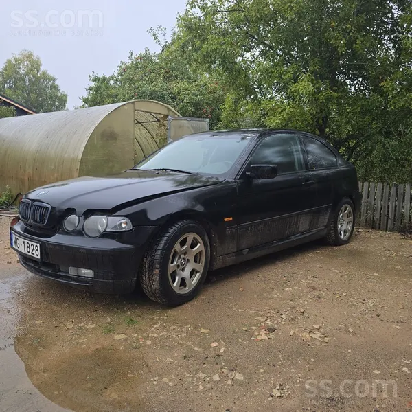 BMW 316 2004, 2.5 gāze, Manuāls, Kupeja, Melns — Latvijā