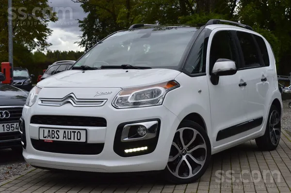 Citroen C3 Picasso 2013, 1.6D dīzelis, Manuāls, Hečbeks, Balts — Latvijā