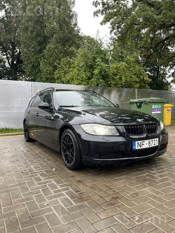 BMW 320 2008, 2.0D dīzelis, Manuāls, Universāls, Melns — Latvijā