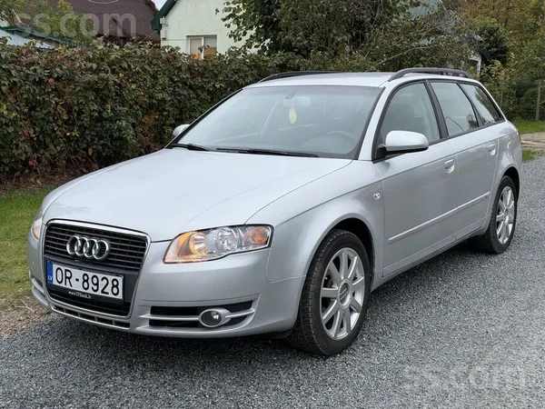 Audi A4 2007, 1.9D dīzelis, Manuāls, Universāls, Sudrabs — Latvijā