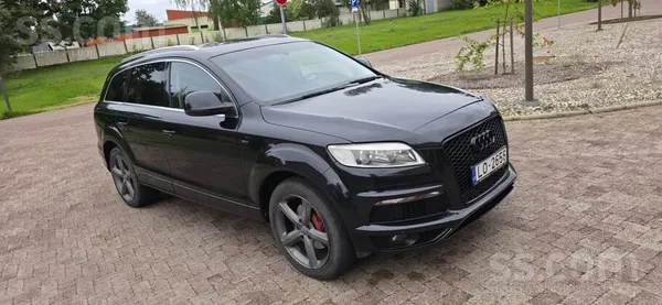 Audi Melnais S-line Q7 , bagātīga komplektācija, lētāka