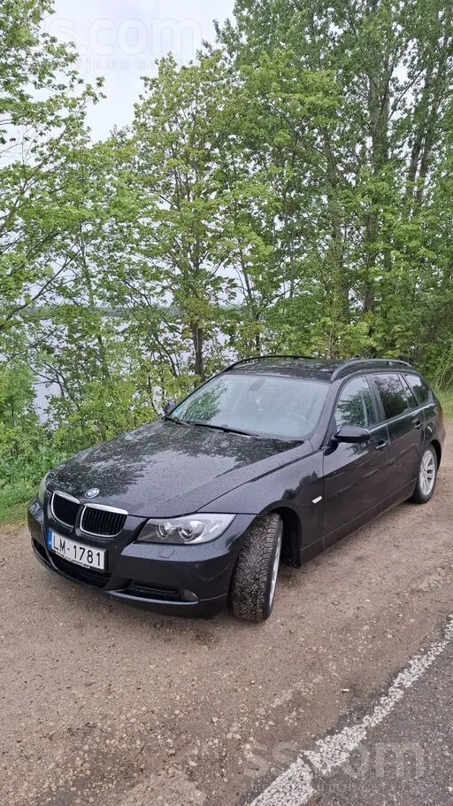 BMW 320 2008, 2.0D dīzelis, Manuāls, Universāls, Melns — Latvijā