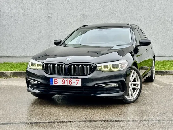 BMW 520 2017, 2.0D dīzelis, Automāts, Universāls, Melns — Latvijā