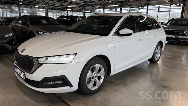 Skoda Octavia 2022, 2.0D dīzelis, Manuāls, Universāls, Balts — Latvijā