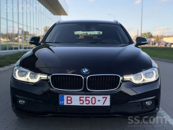 BMW 320 2017, 2.0D dīzelis, Manuāls, Universāls, Melns — Latvijā