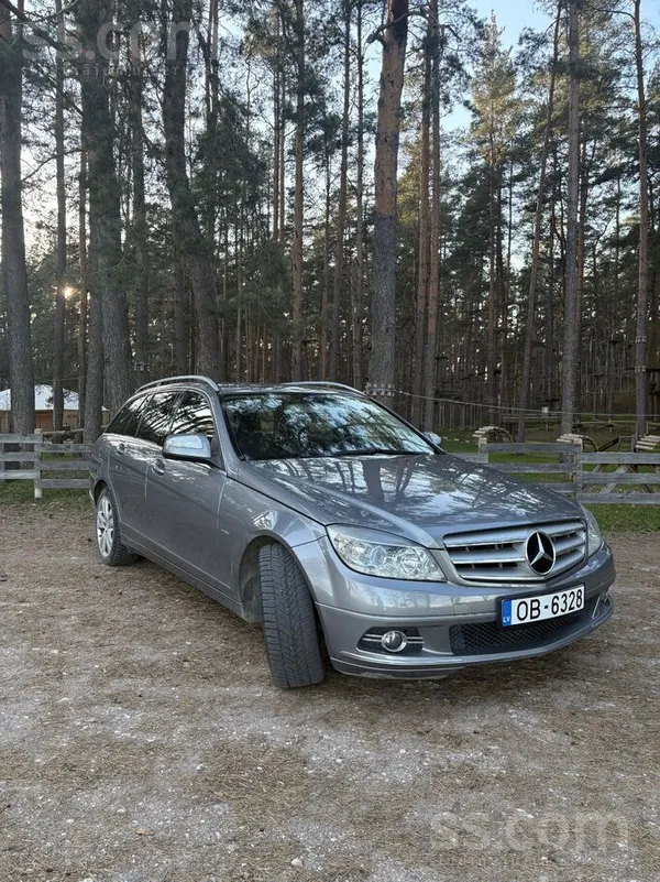 Mercedes C200 2008, 2.2D dīzelis, Manuāls, Universāls, Pelēks — Latvijā