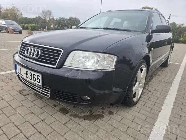 Audi A6 2003, 1.9D dīzelis, Manuāls, Universāls, Melns — Latvijā