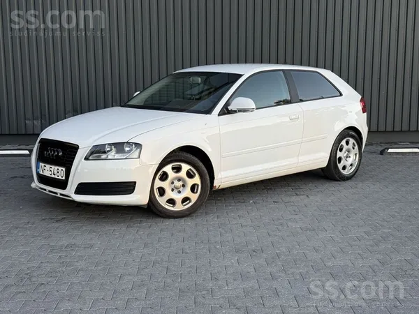 Audi A3 2009, 1.9D dīzelis, Manuāls, Hečbeks, Balts — Latvijā