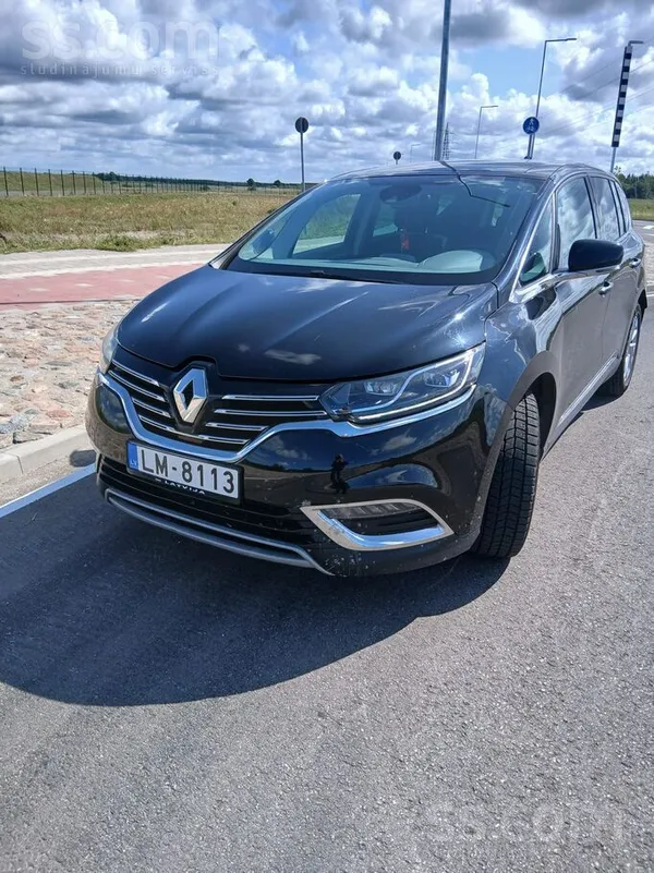Renault Espace 2016, 1.6D dīzelis, Automāts, Furgons, Melns — Latvijā