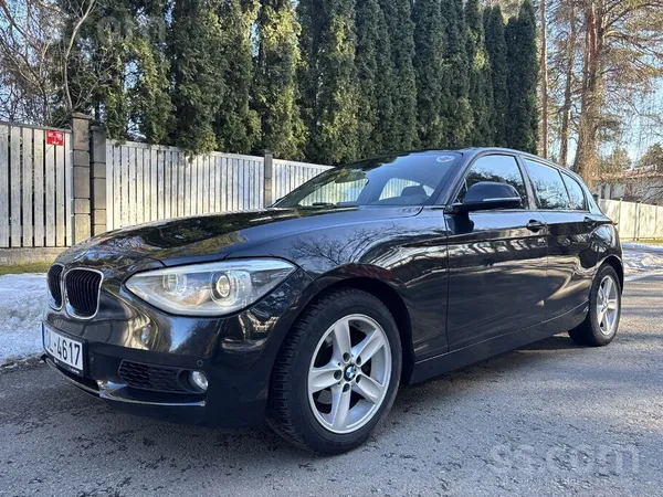 BMW 116 2014, 1.6D dīzelis, Manuāls, Hečbeks, Melns — Latvijā