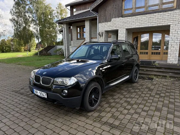 BMW X3 2007, 2.0D dīzelis, Manuāls, SUV/Apvidus, Melns — Latvijā