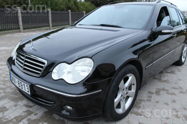 Mercedes C200 2007, 2.2D dīzelis, Automāts, Universāls, Melns — Latvijā