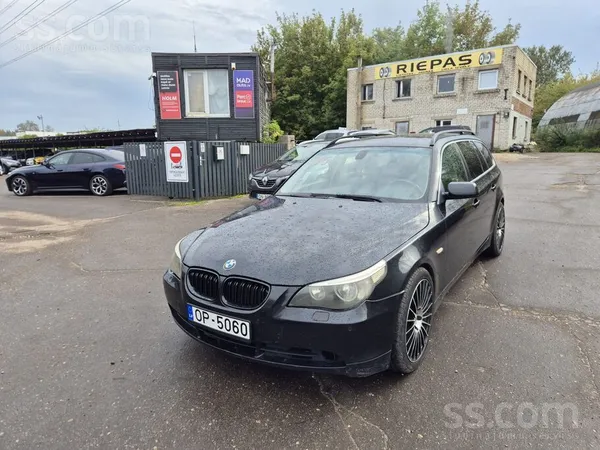 BMW 525 2006, 2.5D dīzelis, Automāts, Universāls, Melns — Latvijā