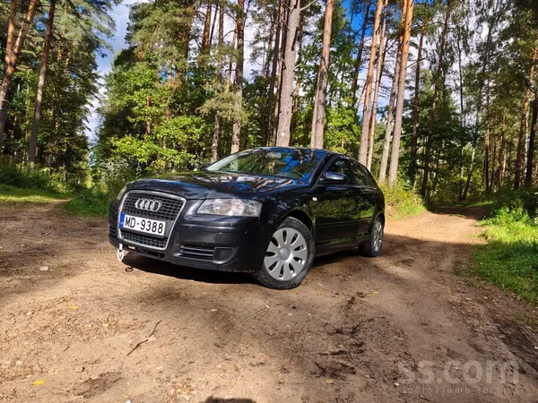 Audi A3 2008, 2.0D dīzelis, Manuāls, Hečbeks, Melns — Latvijā