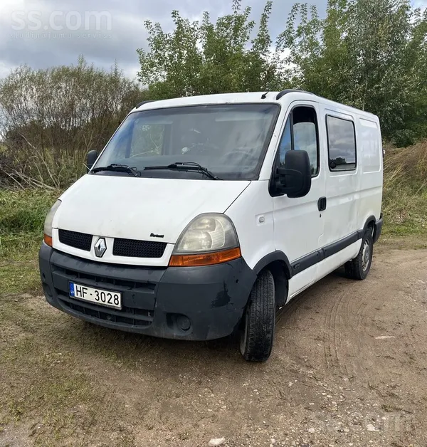 Renault Master 2005, 2.5D dīzelis, Manuāls, Furgons, Balts — Latvijā