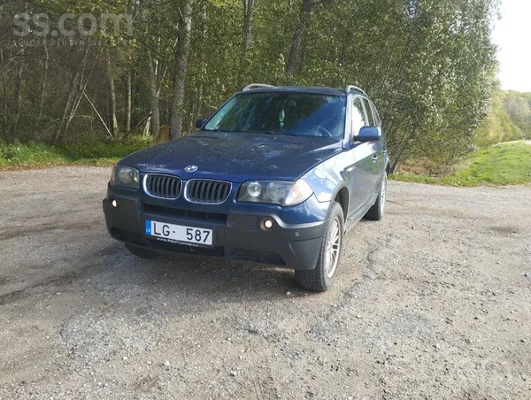 BMW X3 2006, 2.0D dīzelis, Manuāls, SUV/Apvidus, Zils — Latvijā