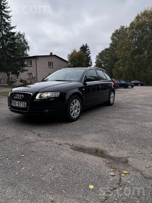 Audi A4 2007, 2.0D dīzelis, Manuāls, Universāls, Melns — Latvijā