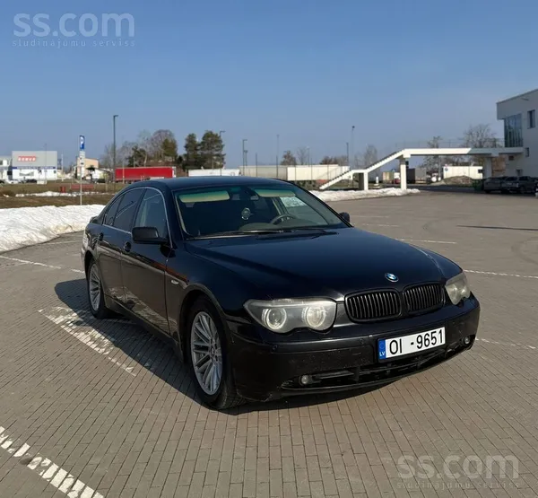 BMW 730 2003, 3.0D dīzelis, Automāts, Sedans, Melns — Latvijā
