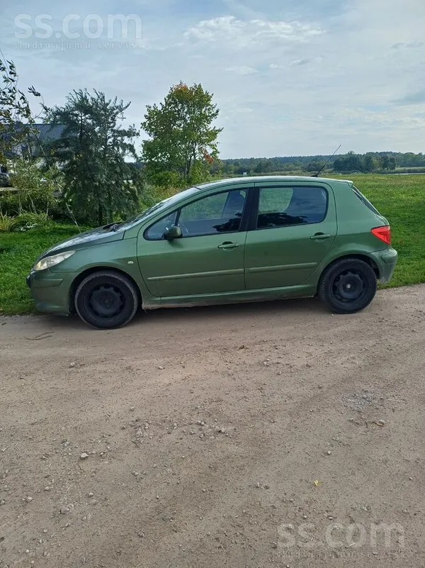 Peugeot Virsū stāv vissezonas jaunas riepas uz jauniem dis