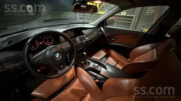BMW BMW E60 530d, 3.0d M57. Labs motors, brūns ādas sa