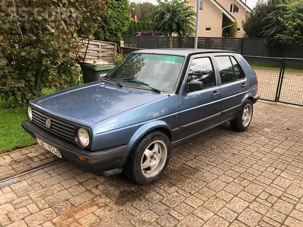 Volkswagen Golf 2 1988, 1.6 benzīns, Manuāls, Hečbeks, Zils — Latvijā