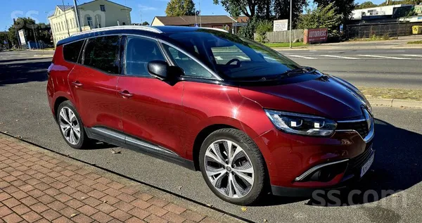 Renault Scenic 2017, 1.6D dīzelis, Automāts, Furgons, Sarkans — Latvijā