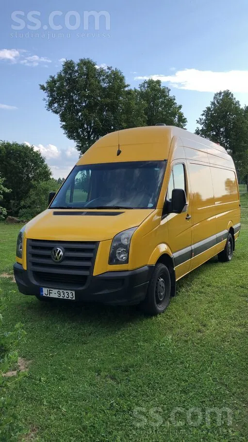 Volkswagen Crafter 2007, 2.5D dīzelis, Manuāls, Furgons, Dzeltens — Latvijā