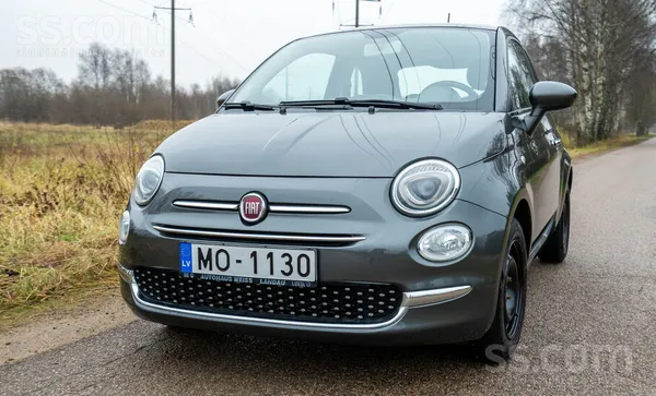 Fiat 500 2016, 1.2 benzīns, Manuāls, Hečbeks, Pelēks — Latvijā