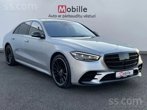 Mercedes S600 2022, 3.0H hibrīds, Automāts, Sedans, Sudrabs — Latvijā