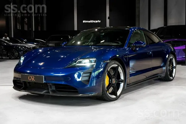 Porsche Taycan 2021, Automāts, Sedans, Zils — Latvijā
