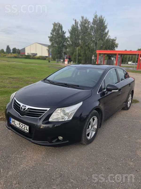 Toyota Avensis 2010, 2.0D dīzelis, Manuāls, Sedans, Melns — Latvijā