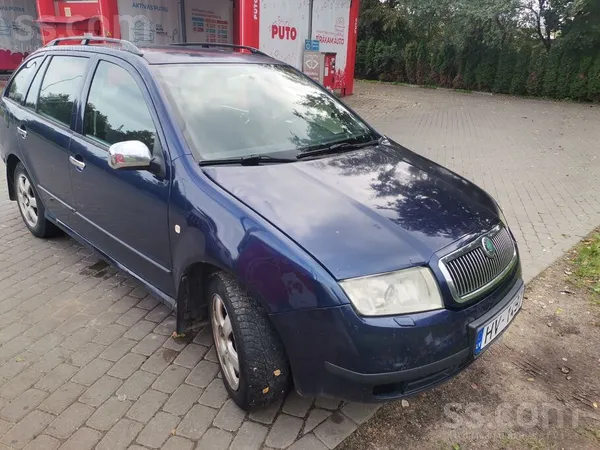 Skoda Fabia 2003, 1.9D dīzelis, Manuāls, Hečbeks, Zils — Latvijā