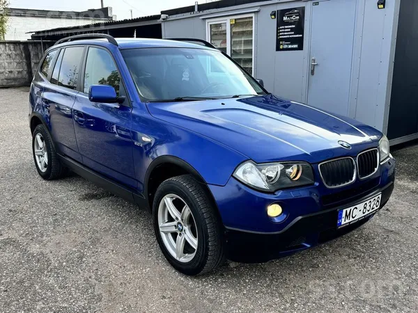 BMW X3 2007, 2.0D dīzelis, Manuāls, SUV/Apvidus, Zils — Latvijā