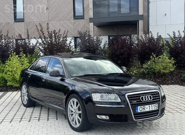 Audi A8 2008, 4.2D dīzelis, Automāts, Sedans, Sarkans — Latvijā