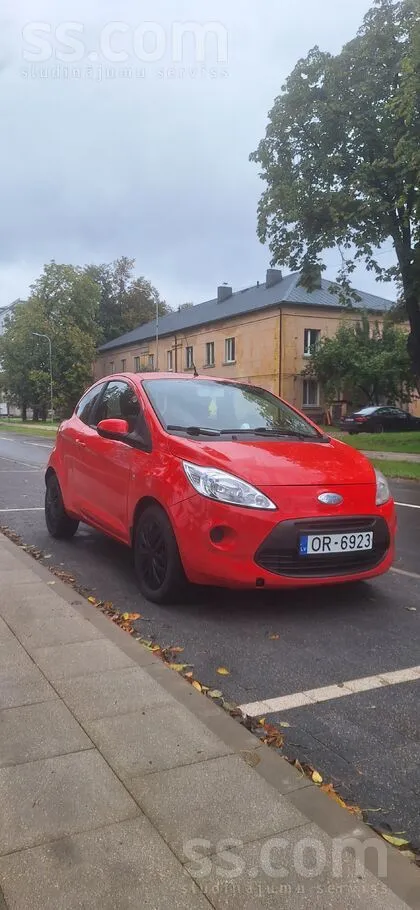 Ford KA 2009, 1.2 benzīns, Manuāls, Kupeja, Sarkans — Latvijā